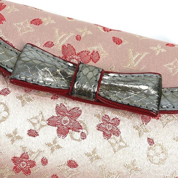 LOUIS VUITTON M92588 Monogram Satin Cherry Blossom Griotte Pochette Shoulder Bag - Picture 7 of 14